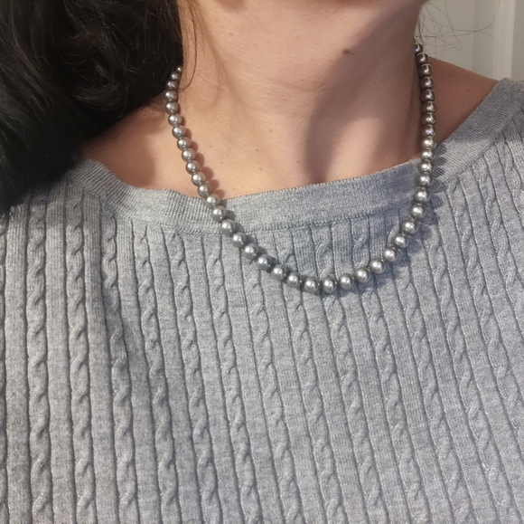 Genuine Majorica Tahitian Pearls Necklace w/Sterling Silver Clasp - Picture 11 of 16